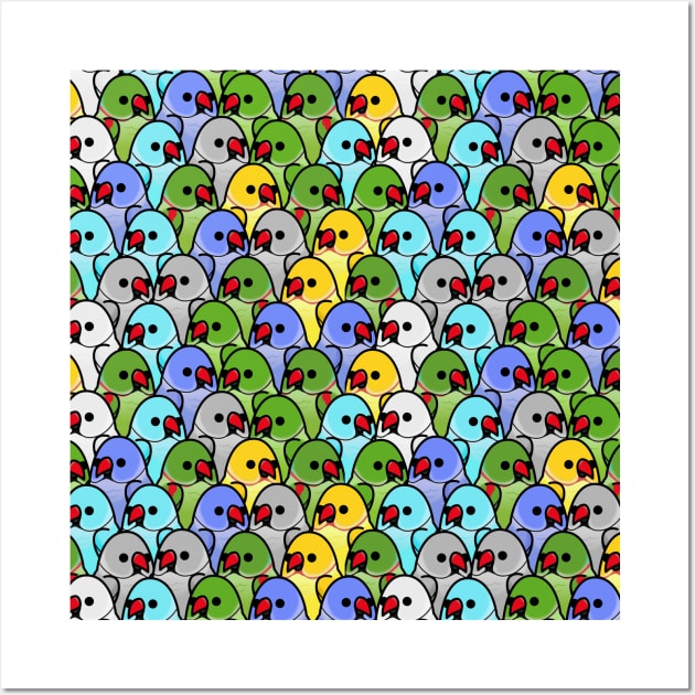 Too Many Birds!™ Indian Ringneck Squad Wall Art by MaddeMichael